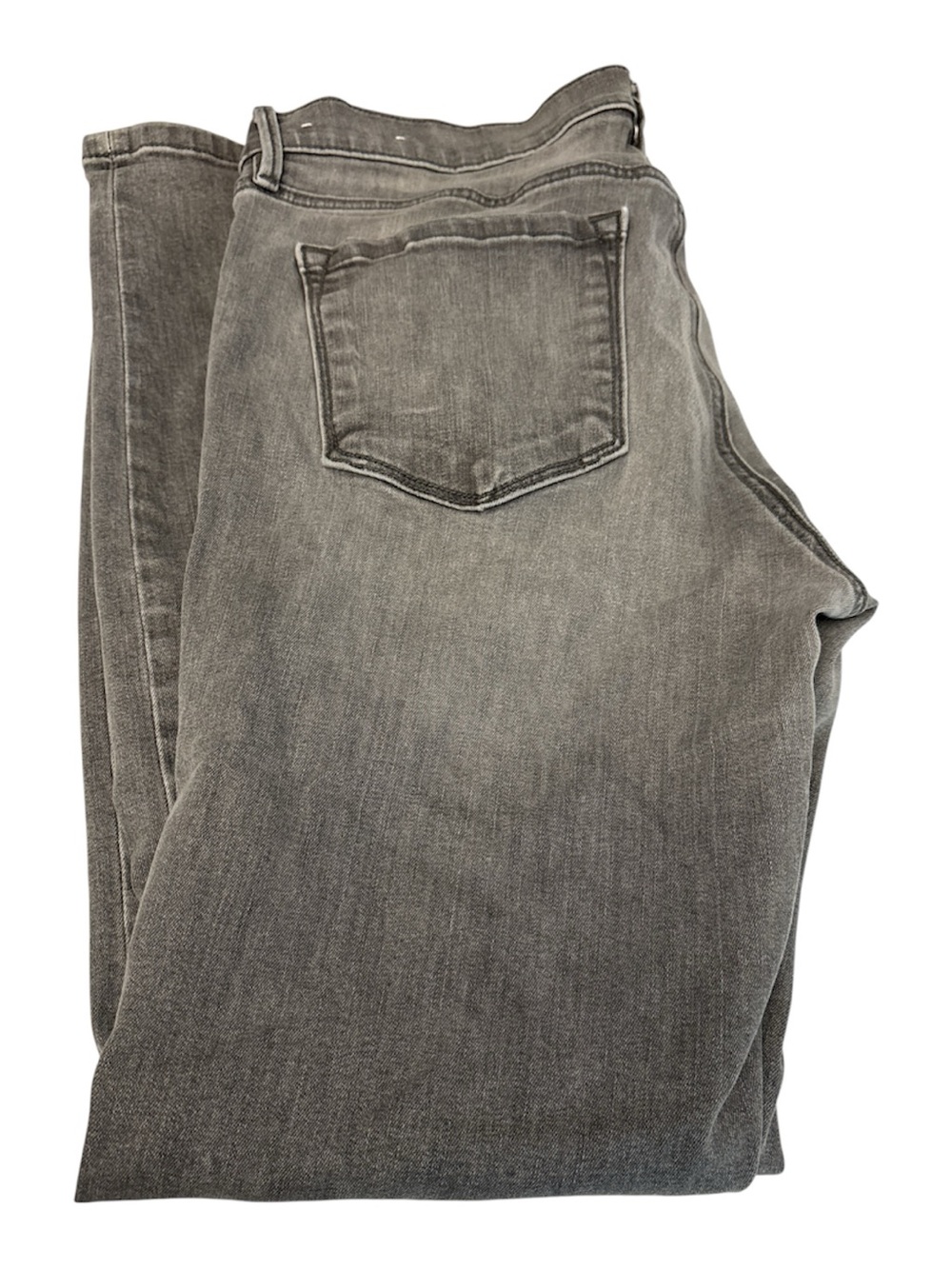 LOFT Modern Skinny Straight Jeans Washed Grey button/zip close pockets Size 8